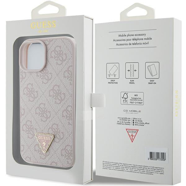 Кейс Guess GUHCP15SP4TDPP за iPhone 15 6.1 розов / розов