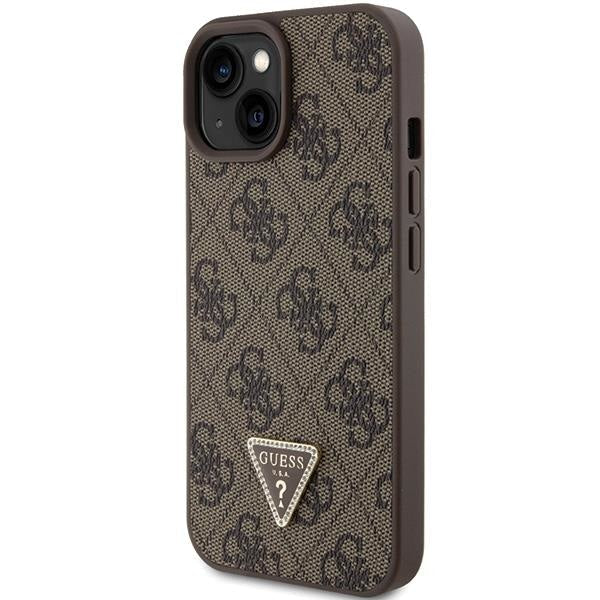 Кейс Guess GUHCP15SP4TDPW за iPhone 15 6.1 кафяв / кафяв