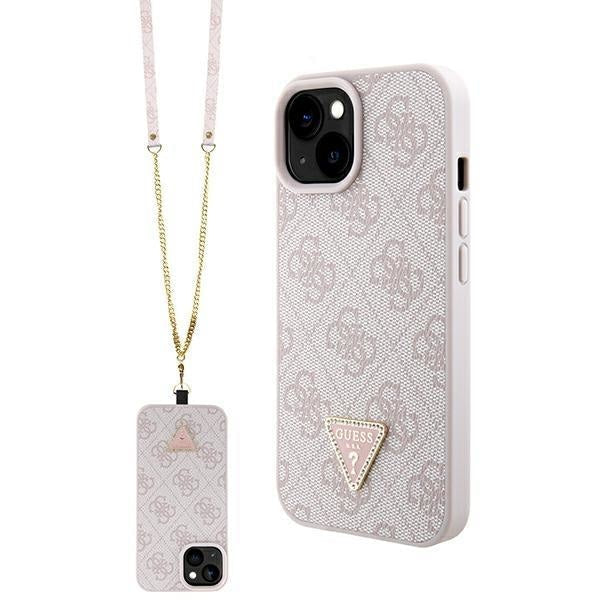 Кейс Guess GUHCP15SP4TDSCPP за iPhone 15 6.1 розов / розов