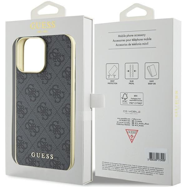 Кейс Guess GUHCP15XGF4GGR за iPhone 15 Pro Max 6.7 сив / сив