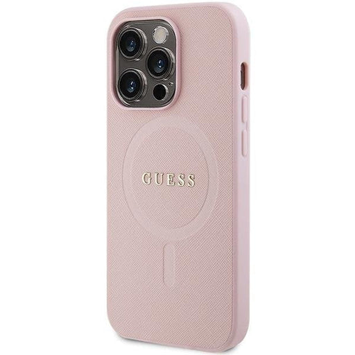 Кейс Guess GUHMP14LPSAHMCP за iPhone 14 Pro розов Saffiano