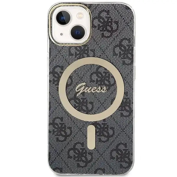 Кейс Guess IML 4G MagSafe за iPhone 15 черен