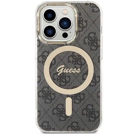 Кейс Guess IML 4G MagSafe за iPhone 15 Pro черен