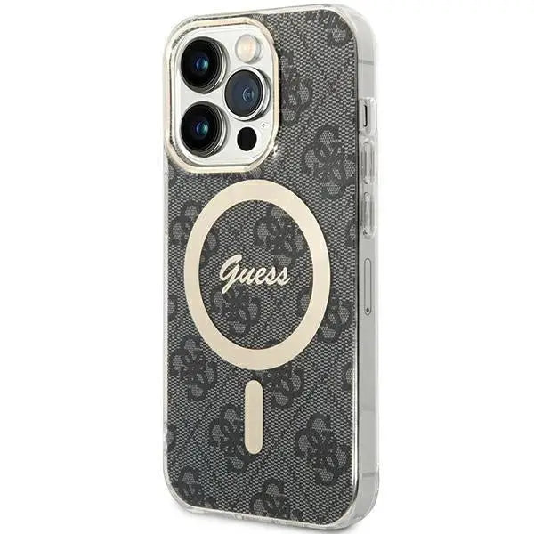 Кейс Guess IML 4G MagSafe за iPhone 15 Pro Max черен