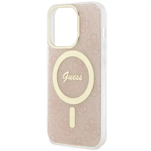 Кейс Guess IML 4G MagSafe за iPhone 15 Pro Max розов