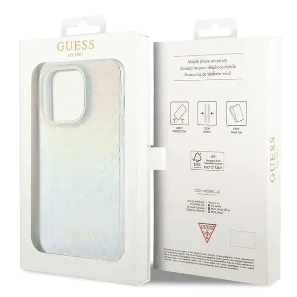 Кейс Guess IML Faceted Mirror Disco Iridescent за