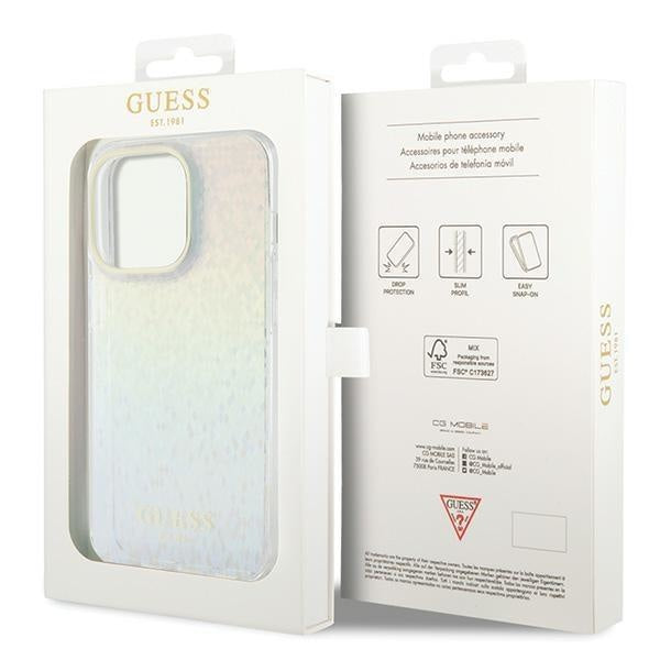 Кейс Guess IML Faceted Mirror Disco Iridescent за iPhone 15