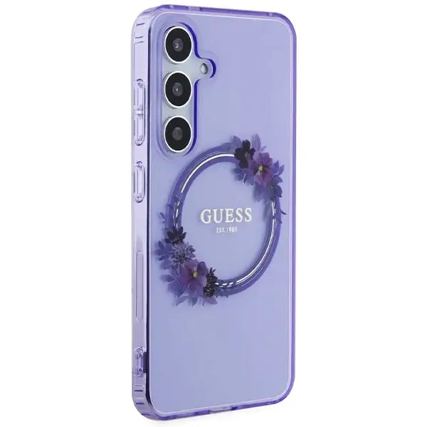 Кейс Guess IML Flowers Wreath MagSafe за Samsung