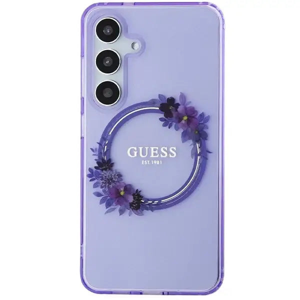 Кейс Guess IML Flowers Wreath MagSafe за Samsung