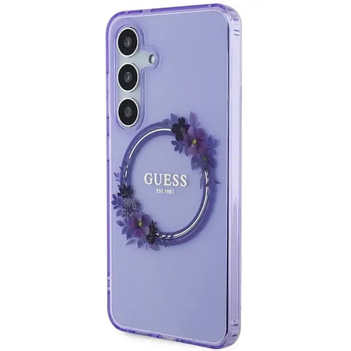 Кейс Guess IML Flowers Wreath MagSafe за Samsung