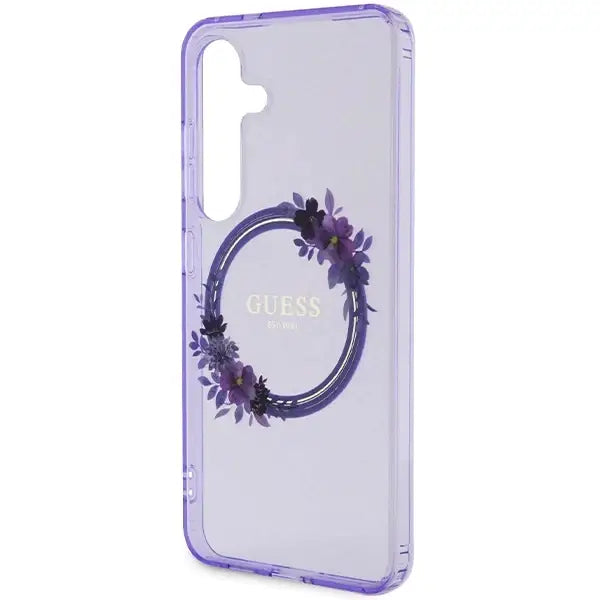 Кейс Guess IML Flowers Wreath MagSafe за Samsung