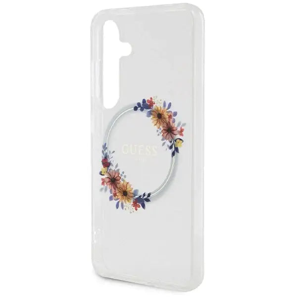 Кейс Guess IML Flowers Wreath MagSafe за Samsung