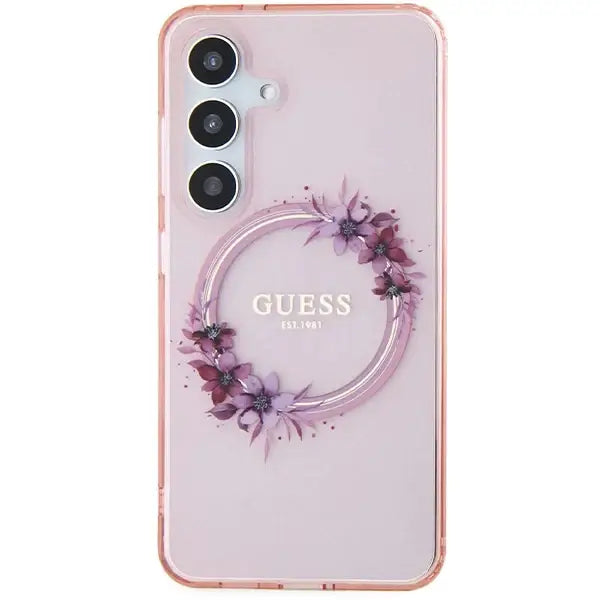 Кейс Guess IML Flowers Wreath MagSafe за Samsung