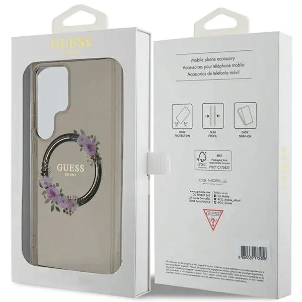 Кейс Guess IML Flowers Wreath MagSafe за Samsung