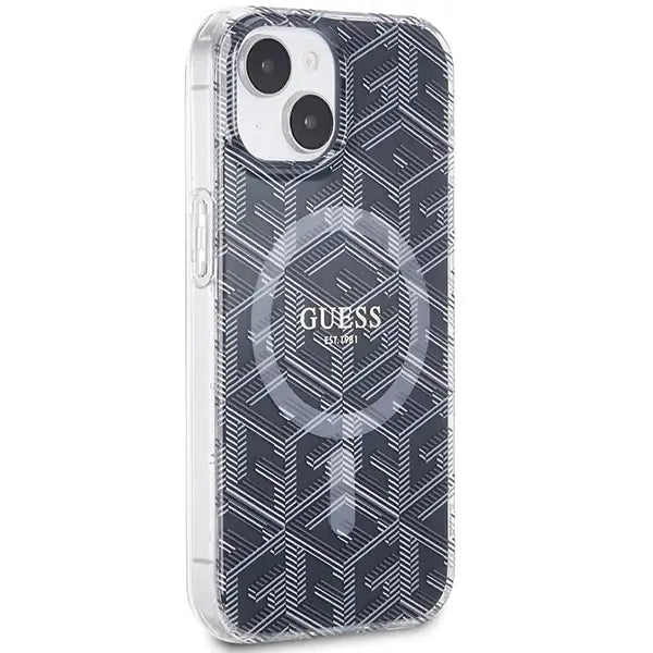 Кейс Guess IML GCube MagSafe за iPhone 15 Plus / 14 черен