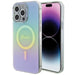 Кейс Guess IML Iridescent MagSafe за iPhone 15 Pro тюркоаз