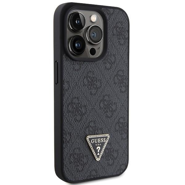 Кейс Guess Leather 4G Diamond Triangle за iPhone 15 Pro