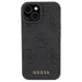 Кейс Guess Leather 4G Stamped за iPhone 15 черен