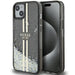 Кейс Guess Liquid Glitter Gold Stripes за iPhone 15