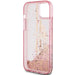 Кейс Guess Liquid Glitter Gold Stripes за iPhone 15