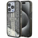 Кейс Guess Liquid Glitter Gold Stripes за iPhone 15