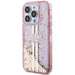 Кейс Guess Liquid Glitter Gold Stripes за iPhone 15