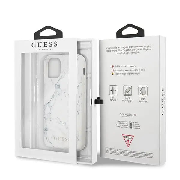 Кейс Guess Marble за Apple iPhone 11 Pro Max Бял