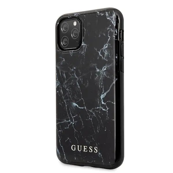 Кейс Guess Marble за Apple iPhone 11 Pro Max Черен