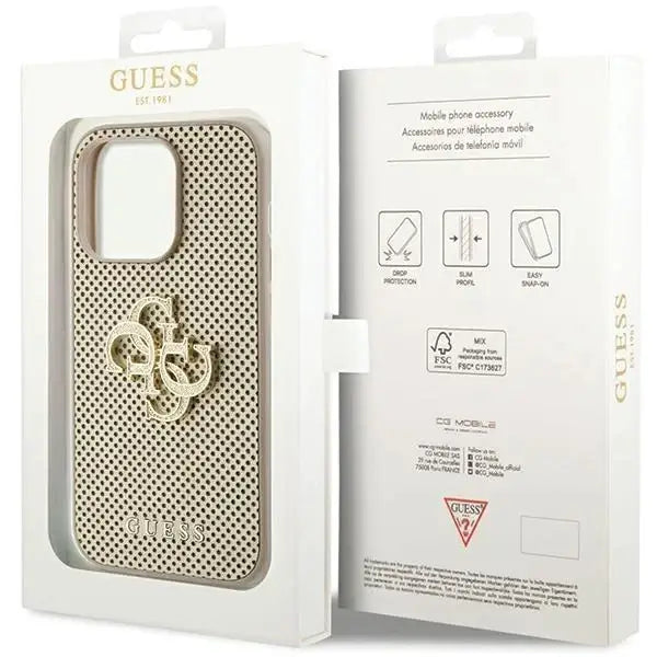 Кейс Guess Perforated 4G Glitter за iPhone 15 Pro Max