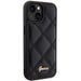 Кейс Guess Quilted Metal Logo за iPhone 15 черен