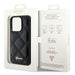 Кейс Guess Quilted Metal Logo за iPhone 15 Pro черен