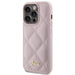 Кейс Guess Quilted Metal Logo за iPhone 15 Pro Max розов