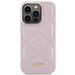 Кейс Guess Quilted Metal Logo за iPhone 15 Pro розов