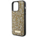 Кейс Guess Rhinestone Metal Logo за iPhone 15 Pro жълт