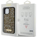 Кейс Guess Rhinestone Metal Logo за iPhone 15 жълт