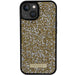 Кейс Guess Rhinestone Metal Logo за iPhone 15 жълт