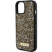 Кейс Guess Rhinestone Metal Logo за iPhone 15 жълт