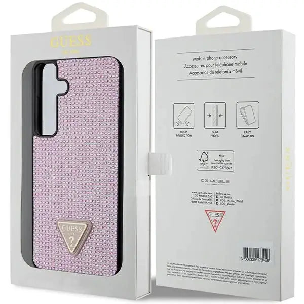 Кейс Guess Rhinestone Triangle за Samsung Galaxy S24