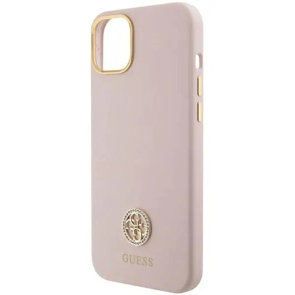 Кейс Guess Silicone Logo Strass 4G за iPhone 15 Plus