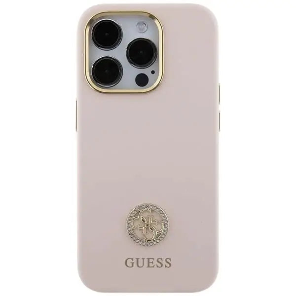 Кейс Guess Silicone Logo Strass 4G за iPhone 15 Pro