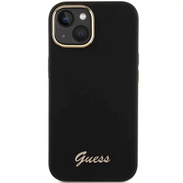 Кейс Guess Silicone Script Metal Logo & Frame за