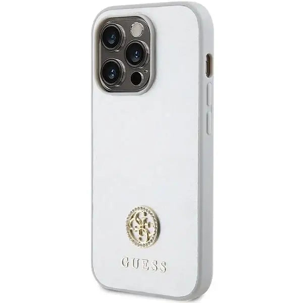 Кейс Guess Strass Metal Logo за iPhone 15 Pro сребрист