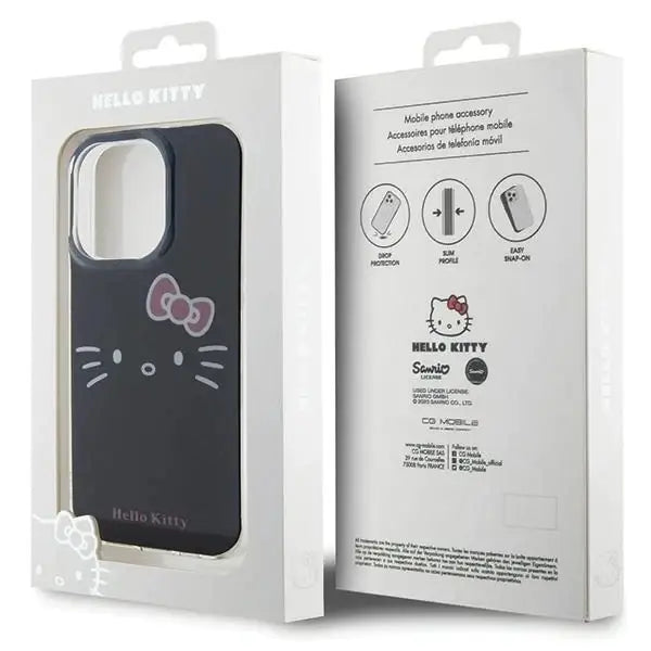 Кейс Hello Kitty IML Kitty Face за iPhone 15 Pro черен