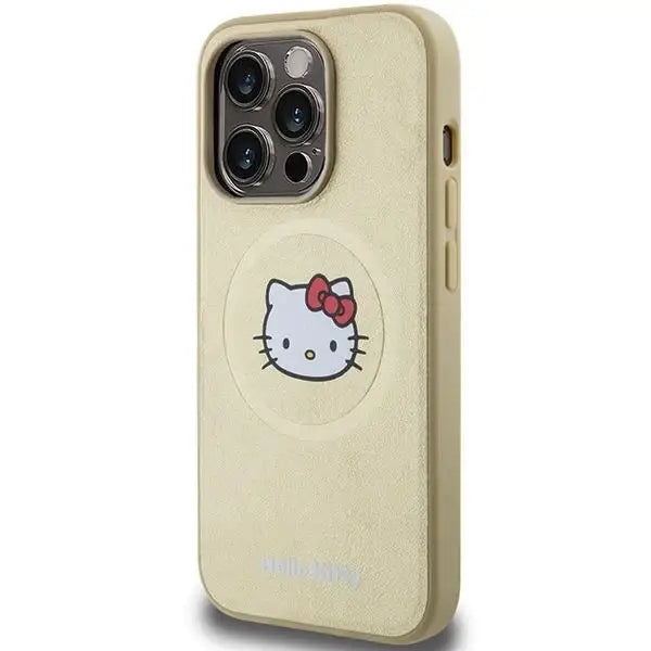 Кейс Hello Kitty Leather Head MagSafe за iPhone 13