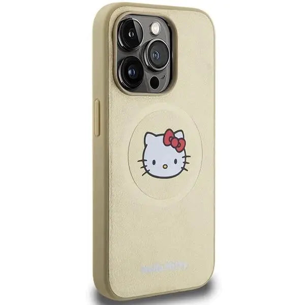 Кейс Hello Kitty Leather Head MagSafe за iPhone 13