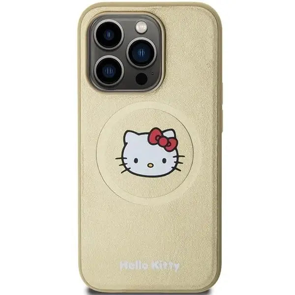 Кейс Hello Kitty Leather Head MagSafe за iPhone 13