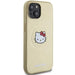 Кейс Hello Kitty Leather Head MagSafe за iPhone 14 златист