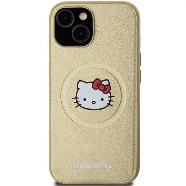 Кейс Hello Kitty Leather Kitty Head MagSafe за iPhone