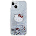 Кейс Hello Kitty Liquid Glitter Charms Head за iPhone