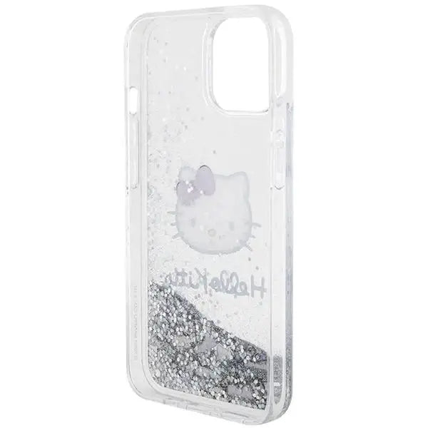 Кейс Hello Kitty Liquid Glitter Charms Head за iPhone